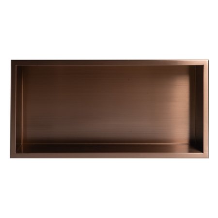 Alfi Brand 24" x 12" Brushed Copper PVD Stainless Steel Single Shelf Shower Niche ABNP2412-BC